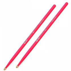 Изображение HUND Fluorescent Series 7A Барабанные палочки розовые, орех гикори
