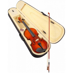 Изображение VESTON VSC-44 - Скрипка 4/4, отделка classic (в комплекте смычок, канифоль, футляр)