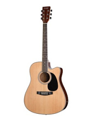 Изображение HOMAGE LF-4121CEQ Акустическая 6-струнная гитара 41" с вырезом и звукоснимателем, цвет: натуральный