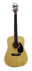 Изображение HOMAGE LF-4100 Акустическая 6-струнная гитара 41". Верхняя дека - ламинат липы, задняя дека и обечай