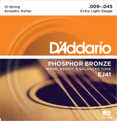 Изображение D`ADDARIO EJ-41 009-045 Струны для 12-струнной гитары 