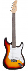 Изображение FABIO ST100SB Электрогитара Stratocaster SSS, цвет: sunburst