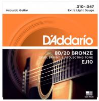 Изображение D`ADDARIO EJ-10 010-047 Струны для акустической гитары 