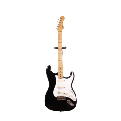 Изображение Fender Stratocaster Japan 1993 Электрогитара б/у, s/n Q096368 (647), SSS, черный, белый пикгард