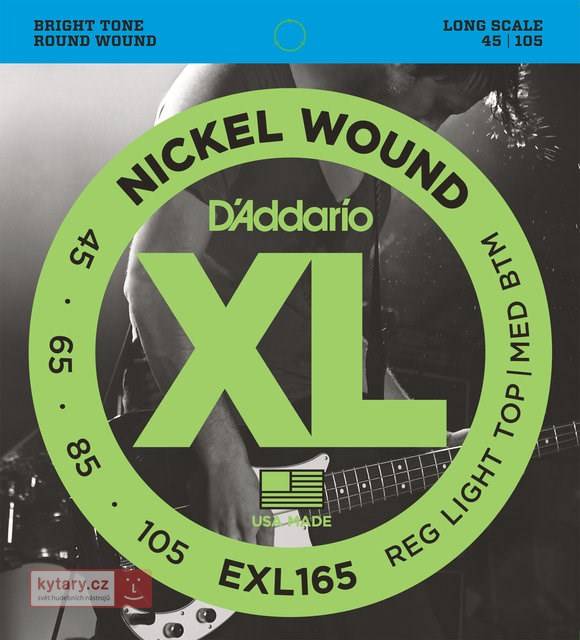 Изображение D`ADDARIO EXL165 045-105 Струны для бас-гитары 