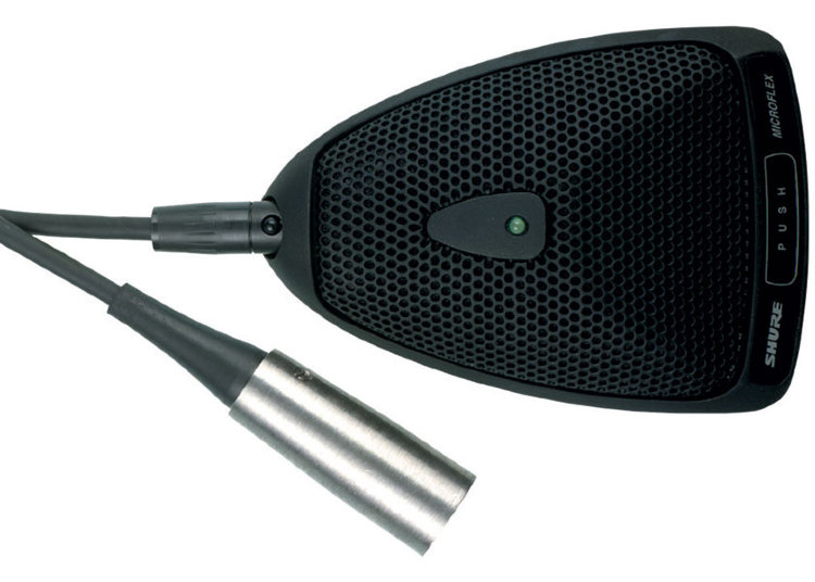 Изображение SHURE MX393/C плоский (поверхностный) конденсаторный кардиоидный микрофон