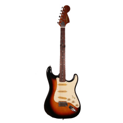 Изображение Madison Stratocaster Электрогитара Б/У, санберст, белый пикгард, SSS, гриф из краснрого дерева