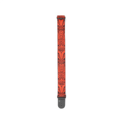 Изображение D`АDDARIO T20W1423 гитарный ремень без наплечника, текстиль, 50мм, красный, рисунок Red Tiki Mask