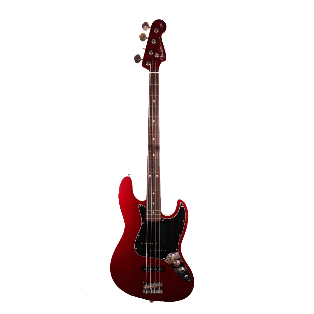 Изображение Fender Aerodyne Jazz Bass 2007 Japan, s/n T037124, Красный, черный пикгард, красная голова грифа