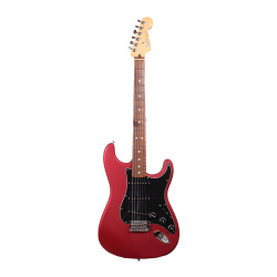 Изображение Fender Satin Stratocaster Электрогитара Б/У, s/n MZ4243607, SSS, Mexico 2004, красный мат, черный пи