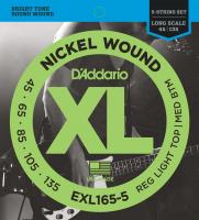 Изображение D`ADDARIO EXL165-5 Струны для 5-струнной бас-гитары 45-135 NICKEL WOUND