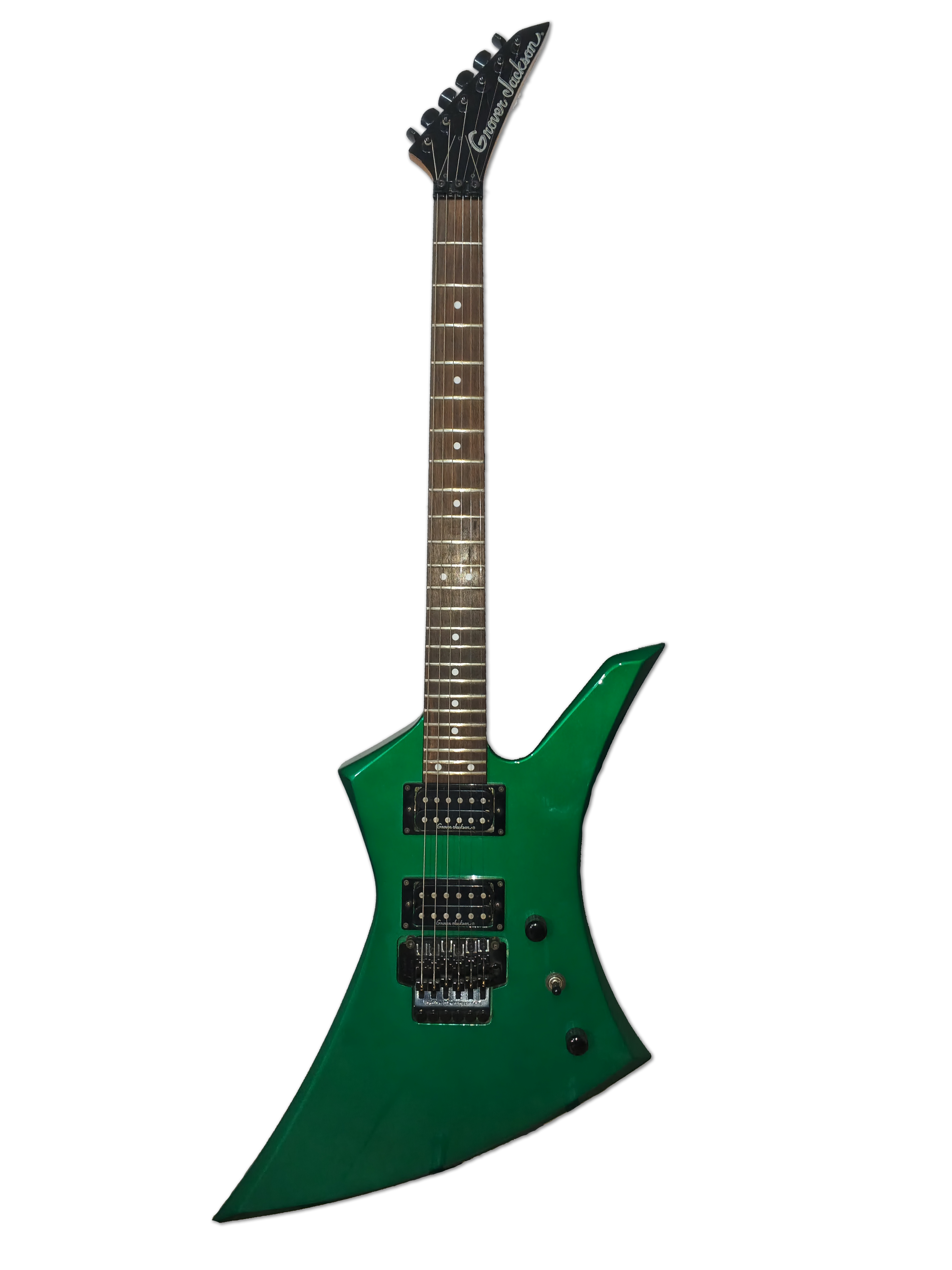Изображение Grover Jackson Kelly Электрогитара б/у, s/n 503729, HH, зеленый, черная фурнитура