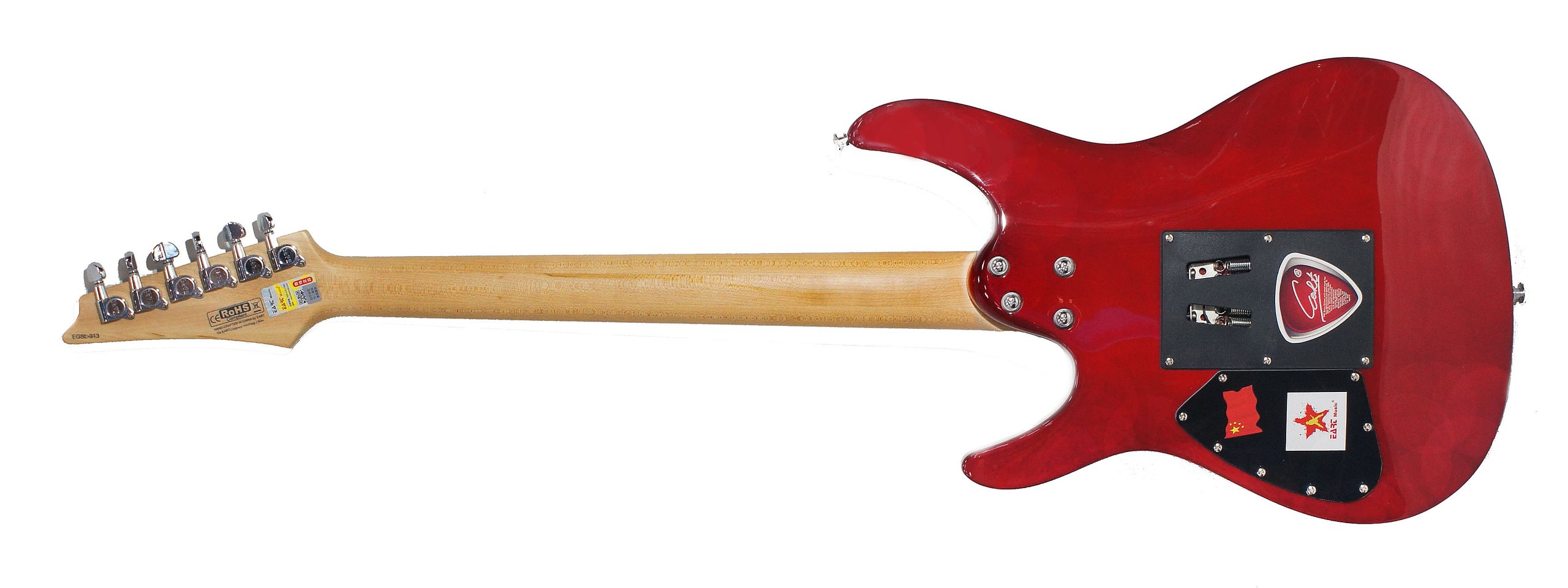 EART EGSL-313 Электрогитара Superstrat, H-S-H, Красный, Волнистый клен Изображение EART EGSL-313 Электрогитара Superstrat, H-S-H, Красный, Волнистый клен