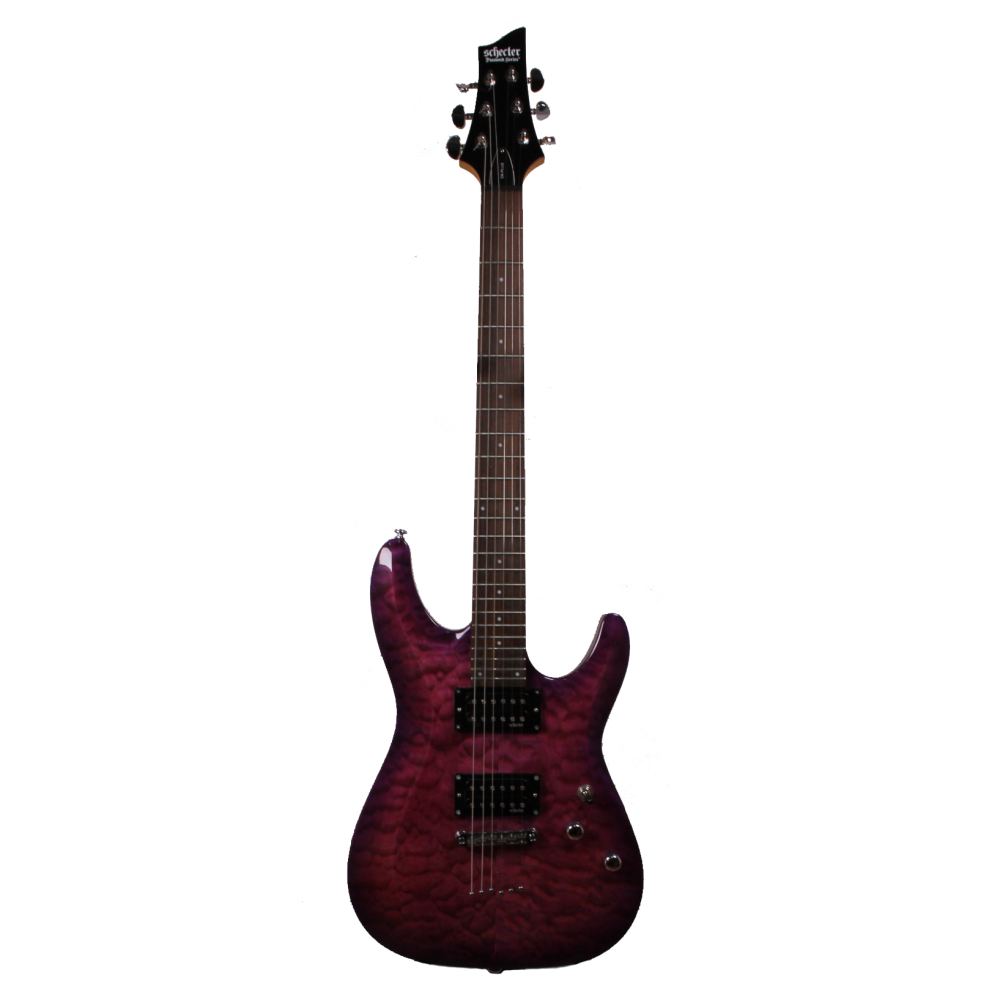 Schecter Diamond C6-Plus Superstrat Электрогитара б/у, s/n IW16090830, HH, фиолетовый, пламенный кле Изображение Schecter Diamond C6-Plus Superstrat Электрогитара б/у, s/n IW16090830, HH, фиолетовый, пламенный кле