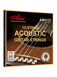 Изображение Alice AW4112-L Комплект струн для 12-струнной акустической гитары, бронза 80/20, 12-52