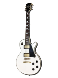 Tony Smith Les Paul Электрогитара б/у, HH, Белый, Черный пикгард, Золотая фурнитура Изображение Tony Smith Les Paul Электрогитара б/у, HH, Белый, Черный пикгард, Золотая фурнитура