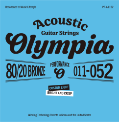 Изображение Olympia PFA1152 Performance Acoustic Guitar Strings 011-052 Струны для акустической гитары, 80/20 бр