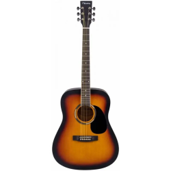 Изображение VESTON D-40 SP/SBS акустическая гитара, дредноут, верхняя дека ель, корпус липа, цвет санберст, отде