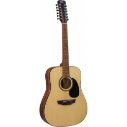Изображение JET JD-255/12 OP 12-струнная акустическая гитара, дека - ель, корпус - красное дерево, натуральный ц