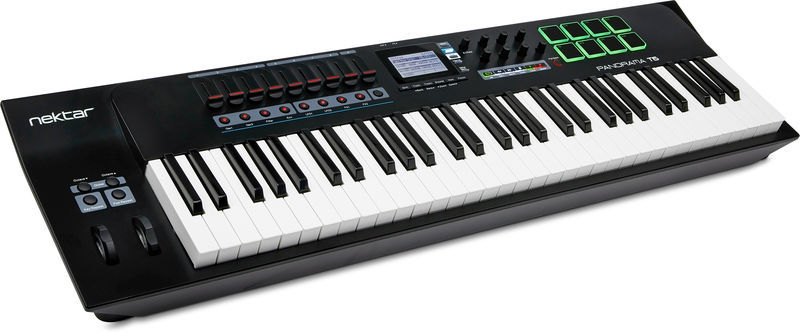 Изображение Nektar Panorama T6 USB MIDI DAW контроллер, 61 клавиша, 8 пэдов с датчиком силы нажатия