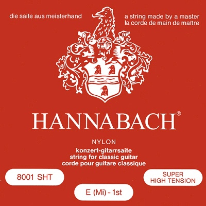 Изображение HANNABACH 800SHT Струны для классической гитары, Red Silver Plated, Супер сильного натяжения, 