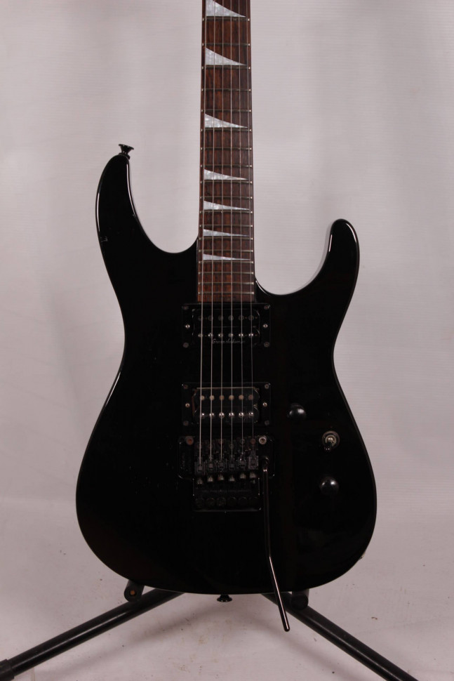 Изображение Grover Jackson Superstrat, s/n 901456, HH, Черный, акульи зубы, флойд, рычаг, клееный гриф