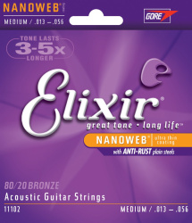 Изображение ELIXIR 11102 013-056 Струны для акустической гитары 