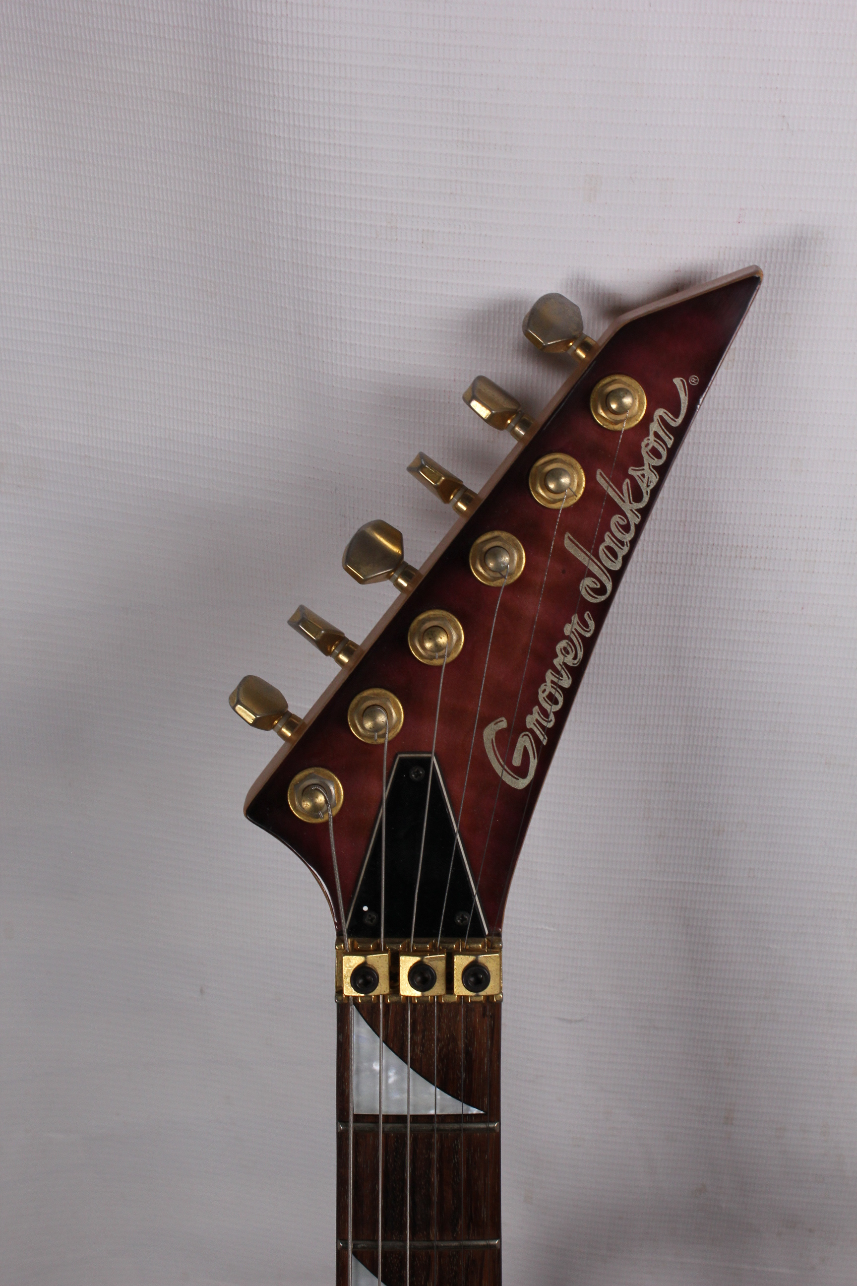 Изображение Grover Jackson Dinky Superstrat Электрогитара б/у, s/n 8633478, HSH, оранжевый пламенный клен, золот