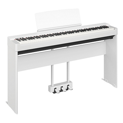 Изображение YAMAHA P-225WH Цифровое фортепиано + Стойка L-200, цвет: белый