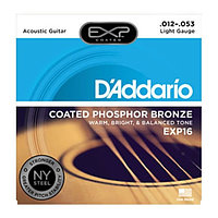 Изображение D'ADDARIO EXP16 12-53 Набор 6 струн для гитары акустик фосфор-бронза