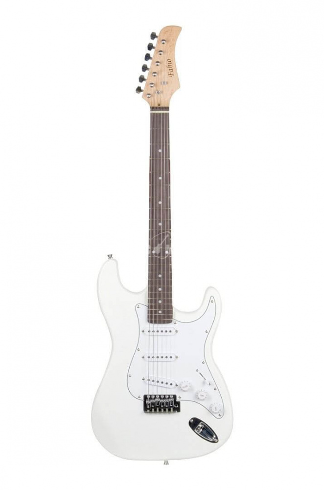 Изображение FABIO ST100WH Электрогитара Stratocaster SSS, цвет: белый