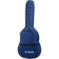 Изображение TERRIS TGB-A-05BL - чехол для акустической гитары, утепленный (5 мм), 2 наплечных ремня, цвет синий