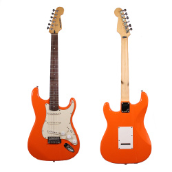 Изображение SELDER Stratocaster, s/n 117752, SSS, оранжевый, белый пикгард 