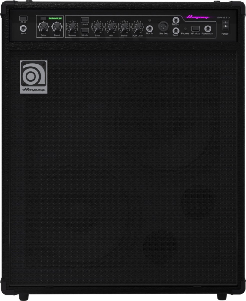 Изображение AMPEG BA-210v2 басовый комбоусилитель, 2x10`, 450 Вт