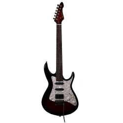 Изображение Aria Pro II Viper Series Superstrat Электрогитара б/у, s/n 3006942, HSS, красный Sunburst, белый пик