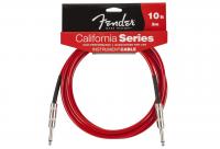 Изображение FENDER 10` FGC-10R CALIFORNIA INSTRUMENT CABLE CANDY APPLE RED кабель 3 метра, цвет красн