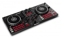 Изображение NUMARK Mixtrack Platinum FX DJ-контроллер для Serato, 4 деки, эффекты, фильтры, дисплеи джогов