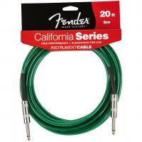 Изображение FENDER 20` FGC-20G CALIFORNIA INSTRUMENT CABLE SURF GREEN кабель 6 метра, цвет зеленый