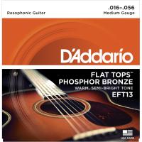 Изображение D`Addario EFT15 FLAT TOPS Струны для акустической гитары, полу-плоская оплетка 10-47