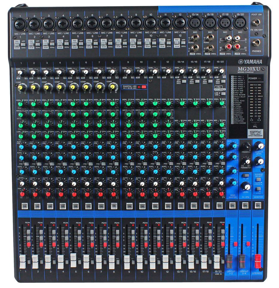 Изображение YAMAHA MG20XU Микшерный пульт аналоговый, 20-канальный