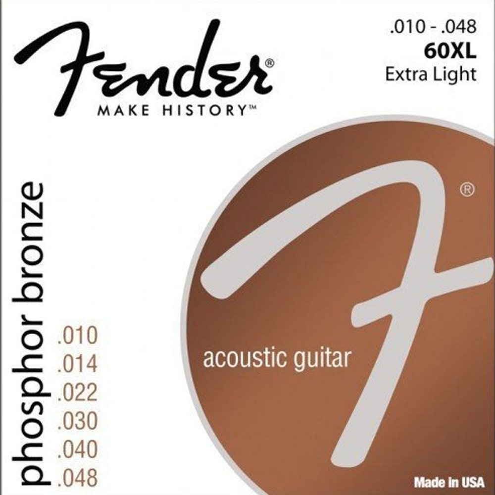 Изображение FENDER 60XL 010-048 Струны для акустической гитары 