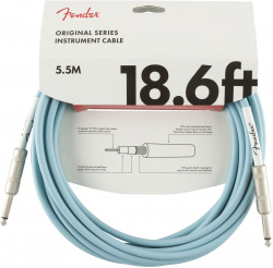 Изображение FENDER 15' OR INST CABLE DBL инструментальный кабель, синий, длина 15' (4,6 м), диаметр 0.574 мм, ра