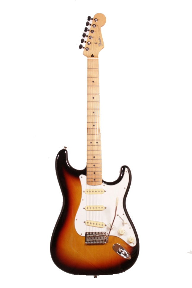 Изображение FENDER STRATOCASTER ST-STD Электрогитара Б/У Japan 2010, s/n U002557, SSS, sunburst, белый пикгард