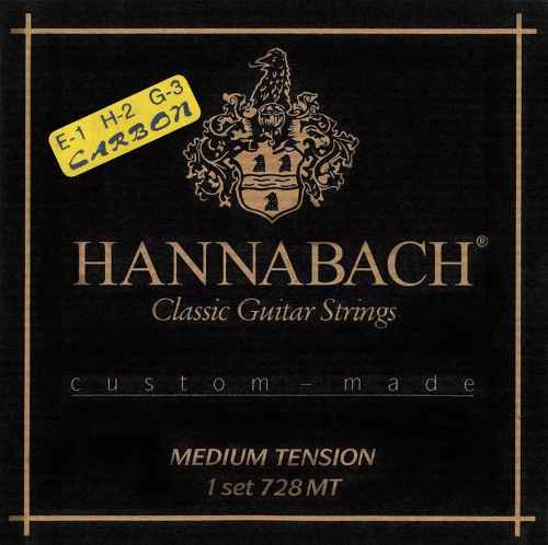 Изображение HANNABACH 728MTC CARBON Custom Made Комплект струн для классической гитары