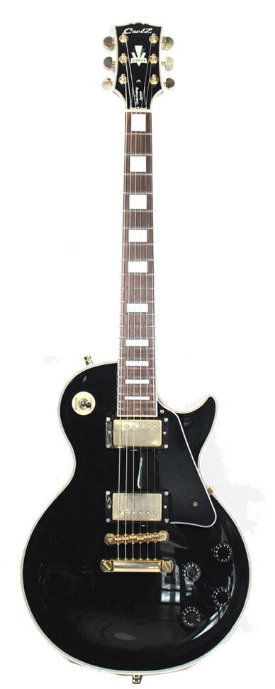 Изображение CoolZ ZLC-1-02 Электрогитара Б/У (Les Paul, черный, золотая фурнитура, сн: L100962, Япония)