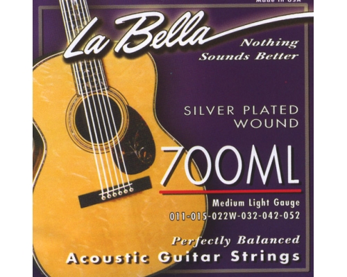 Изображение LA BELLA 700ML 011-052 Струны для акустической гитары