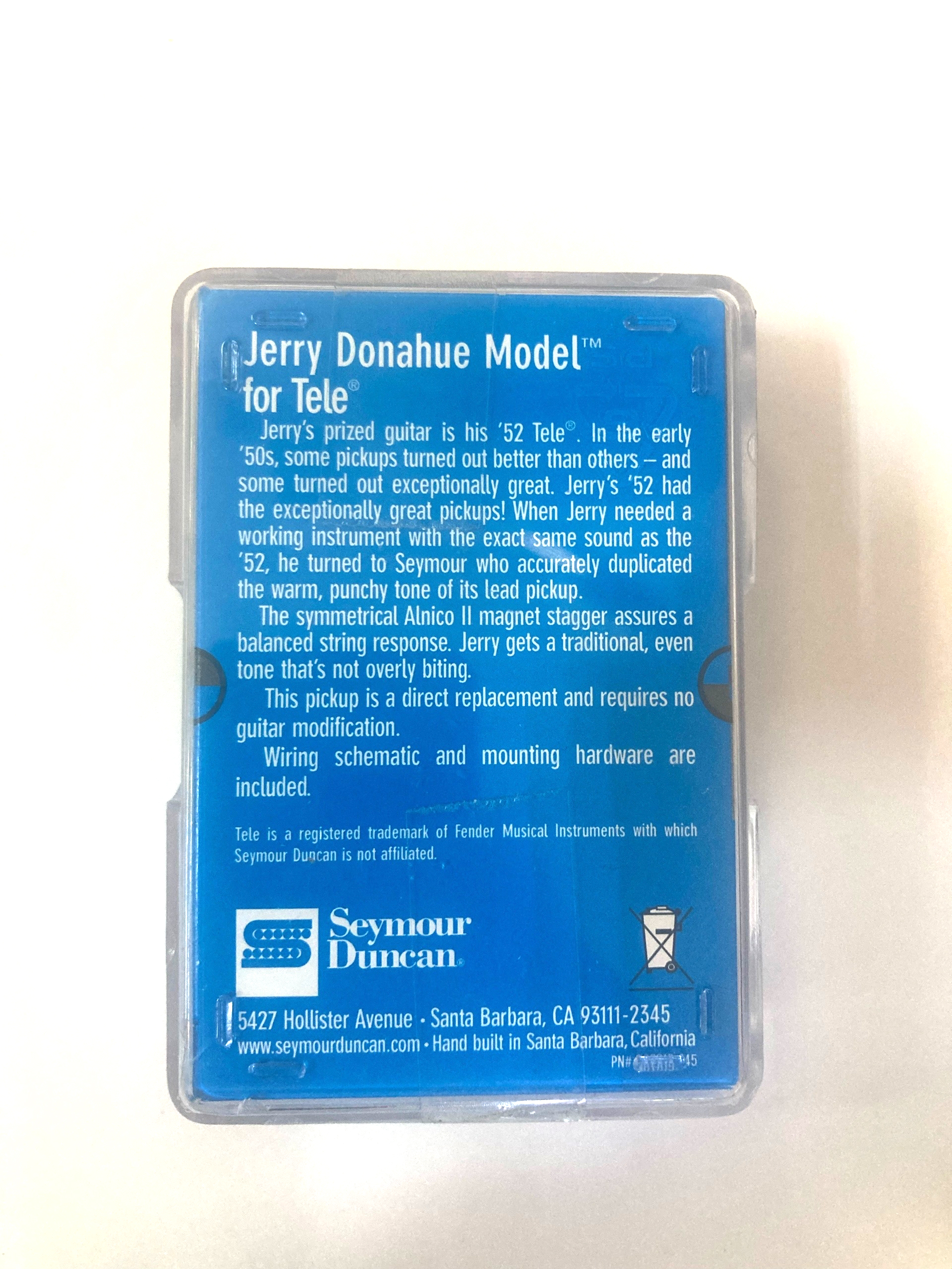 Изображение SEYMOUR DUNCAN APTL-3JD Joey Donahue TELE LEAD Звукосниматель для электрогитары Tele Bridge, черный,