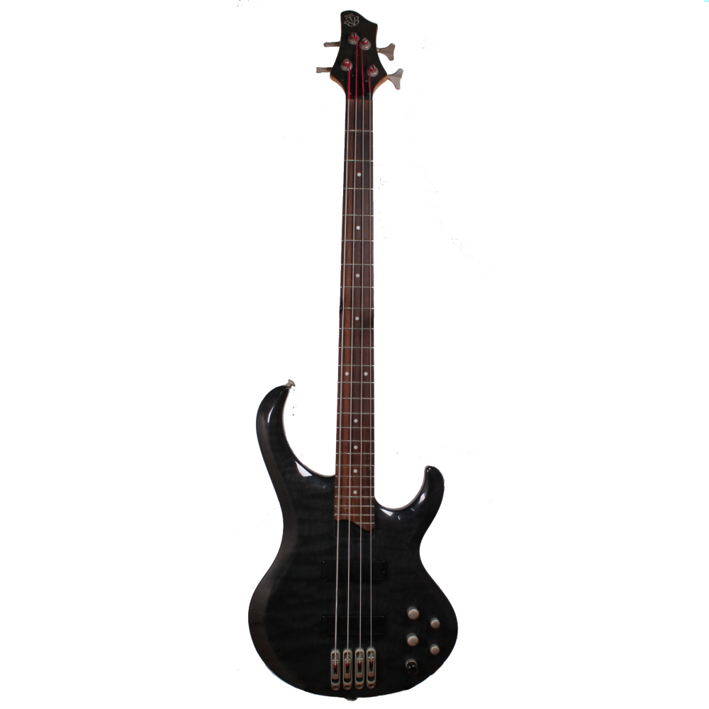 Ibanez BTB Korea Бас-гитара б/у, s/n W620037, HH, темно-синий, волнистый клен Изображение Ibanez BTB Korea Бас-гитара б/у, s/n W620037, HH, темно-синий, волнистый клен