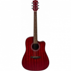 Изображение FLIGHT D-155C MAH RD - акустическая гитара с вырезом, в.дека-махагони, корпус-махагони, цвет красный