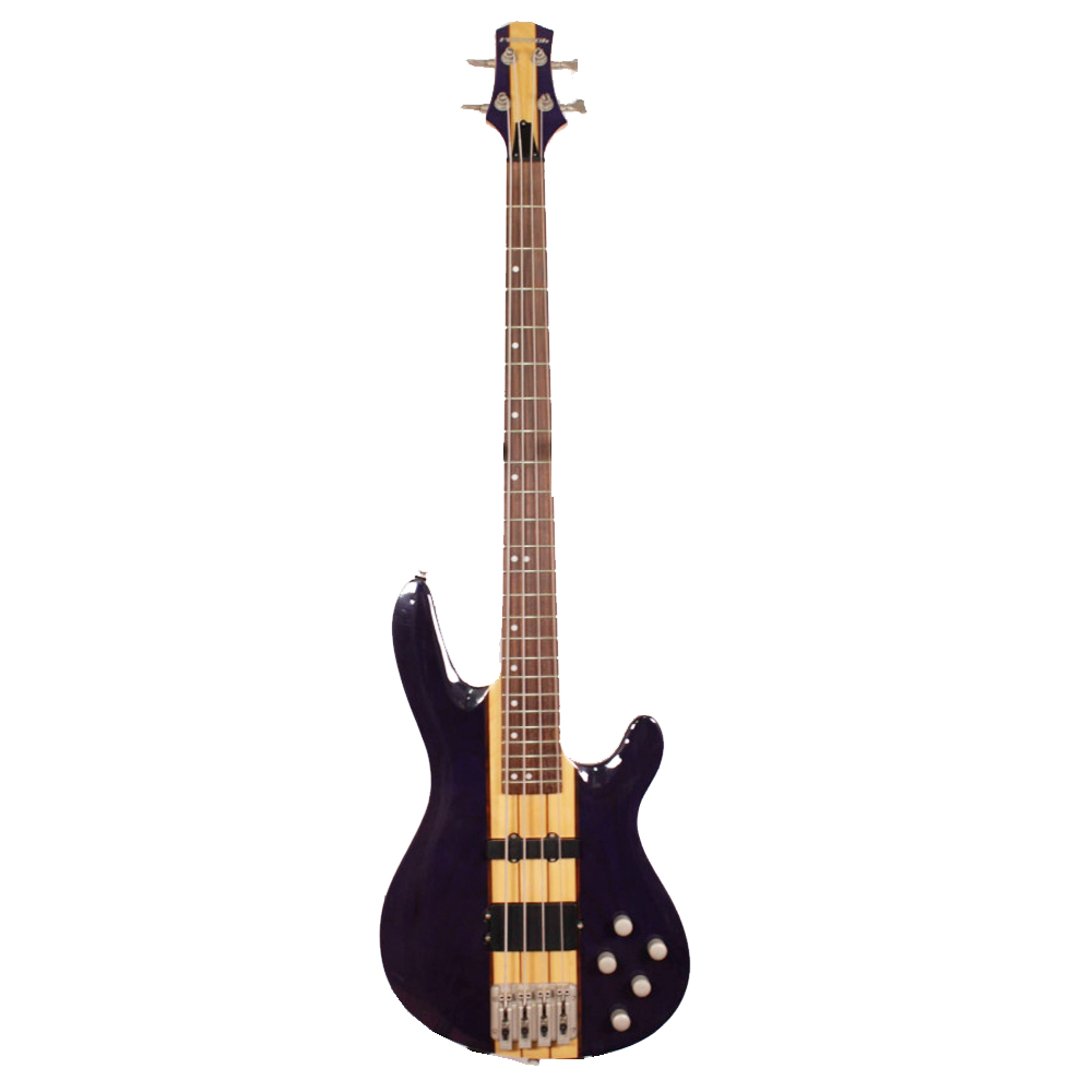 Изображение PlayTech Jazz Bass (360), сквозной гриф, синий, колки grover